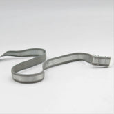 2 Pairs of Gray Non-Slip Adjustable Plastic Hook Bra Straps Elastic 38x1 cm - ACCESSOIRES LEDUC BV